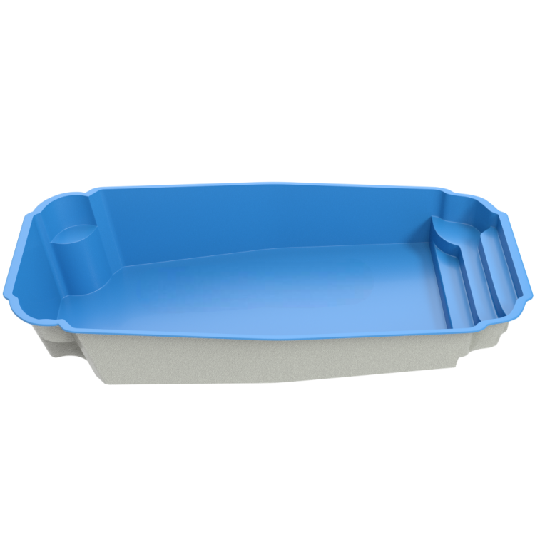 Композитный бассейн "Alegro" 880 х 400  см  глубиной 101 х 165 см, прямоугольник морозоустойчивый