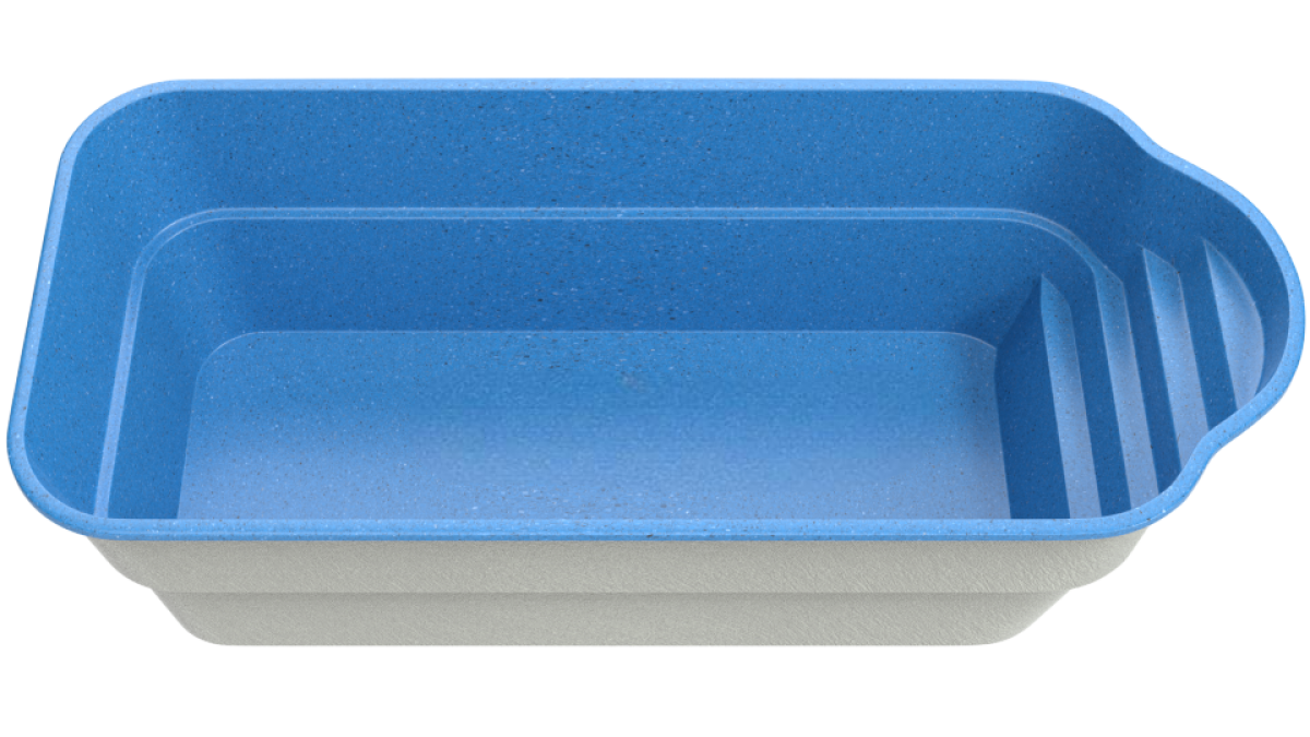 Композитный бассейн "Forte" 700 х 300 х 170  см  глубиной 165 см, прямоугольник морозоустойчивый