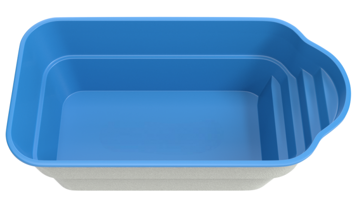 Композитный бассейн "Gamma" 600 х 300 х 165  см  глубиной 165 см, прямоугольник морозоустойчивый
