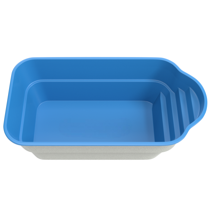 Композитный бассейн "Gamma" 600 х 300 х 165  см  глубиной 165 см, прямоугольник морозоустойчивый