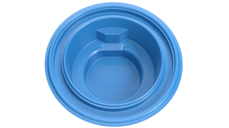 Композитный аэромассажный переливной SPA-бассейн "Hugo" 300 х 300 х 120 см  глубиной 120 см, круглый морозоустойчивый