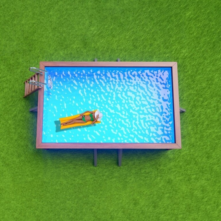 Деревянный сборный бассейн "Китой" 500 х 300 х 115 см от Кристалл глубиной 115 см, прямоугольник морозоустойчивый