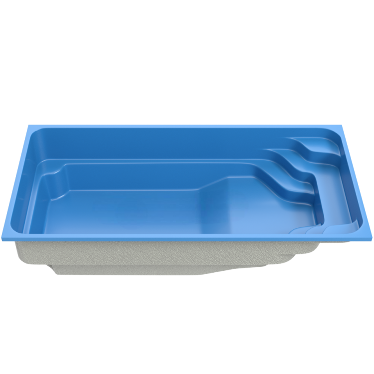 Композитный бассейн "Kvartet" 730 х 320 см глубиной 125 х 160 см, прямоугольник морозоустойчивый