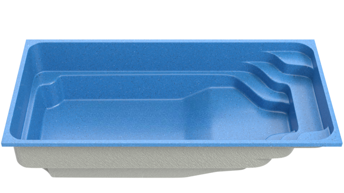 Композитный бассейн "Kvartet" 730 х 320 см глубиной 125 х 160 см, прямоугольник морозоустойчивый