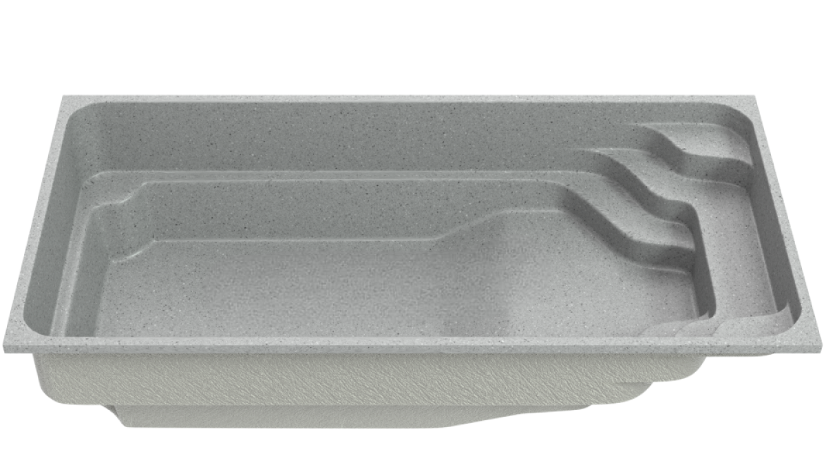 Композитный бассейн "Kvartet" 730 х 320 см глубиной 125 х 160 см, прямоугольник морозоустойчивый