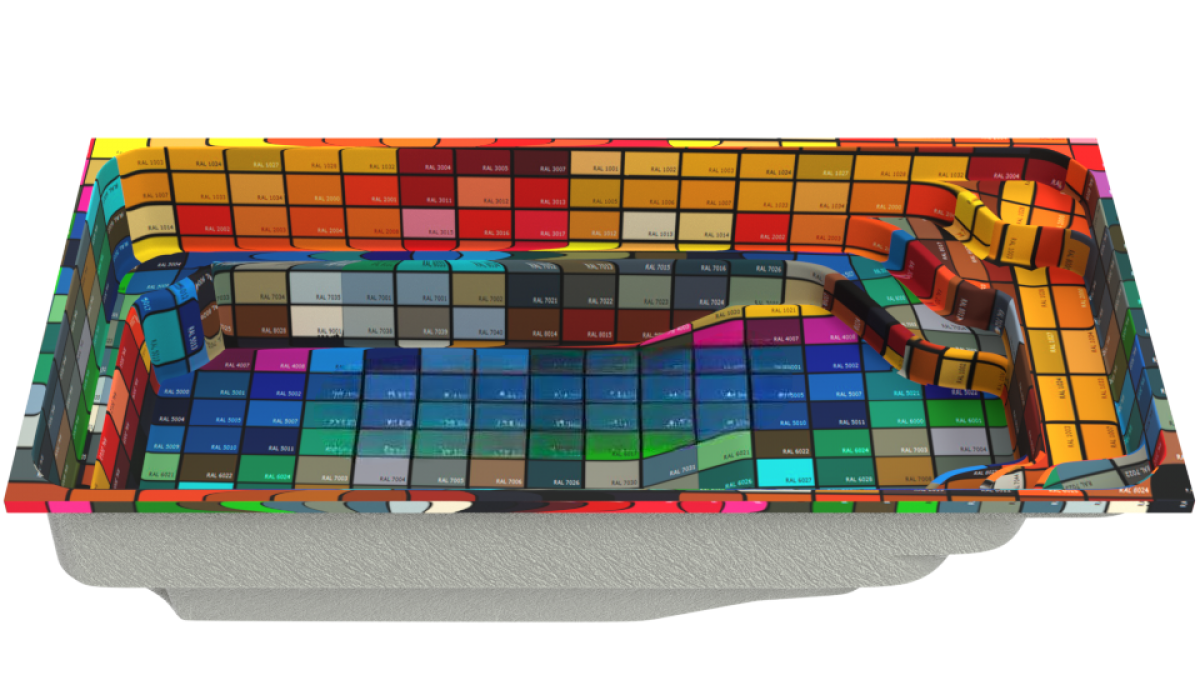 Композитный бассейн "Kvartet" 730 х 320 см глубиной 125 х 160 см, прямоугольник морозоустойчивый