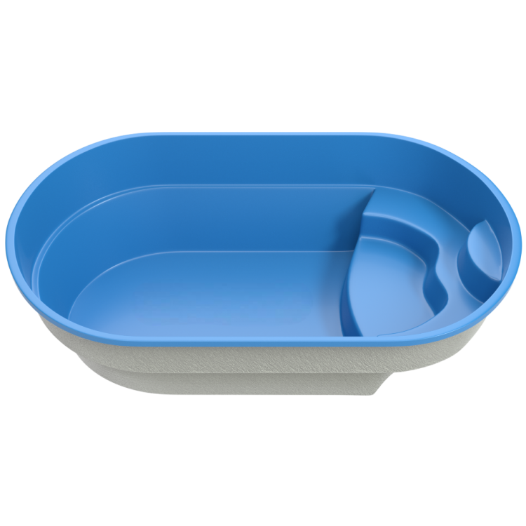 Композитный бассейн "Legato" 520 х 280 х 140  см  глубиной 140 см, овал морозоустойчивый