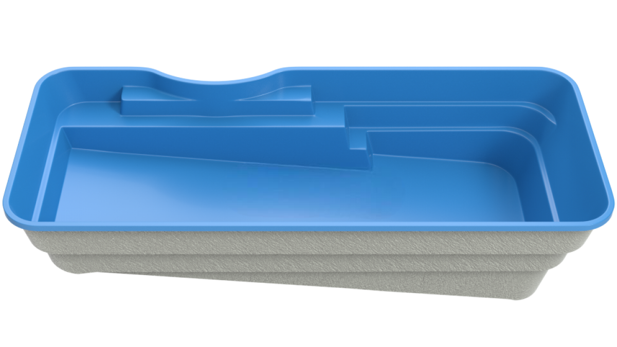 Композитный бассейн "March" 900 х 350  см  глубиной 101 х 180 см, прямоугольник морозоустойчивый