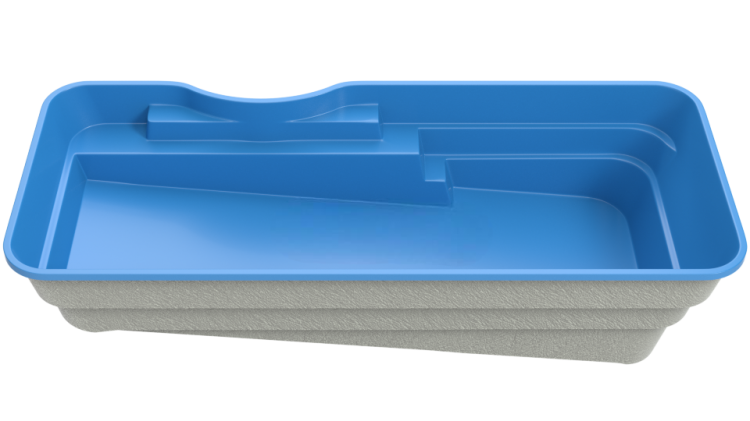 Композитный бассейн "March" 900 х 350  см  глубиной 101 х 180 см, прямоугольник морозоустойчивый