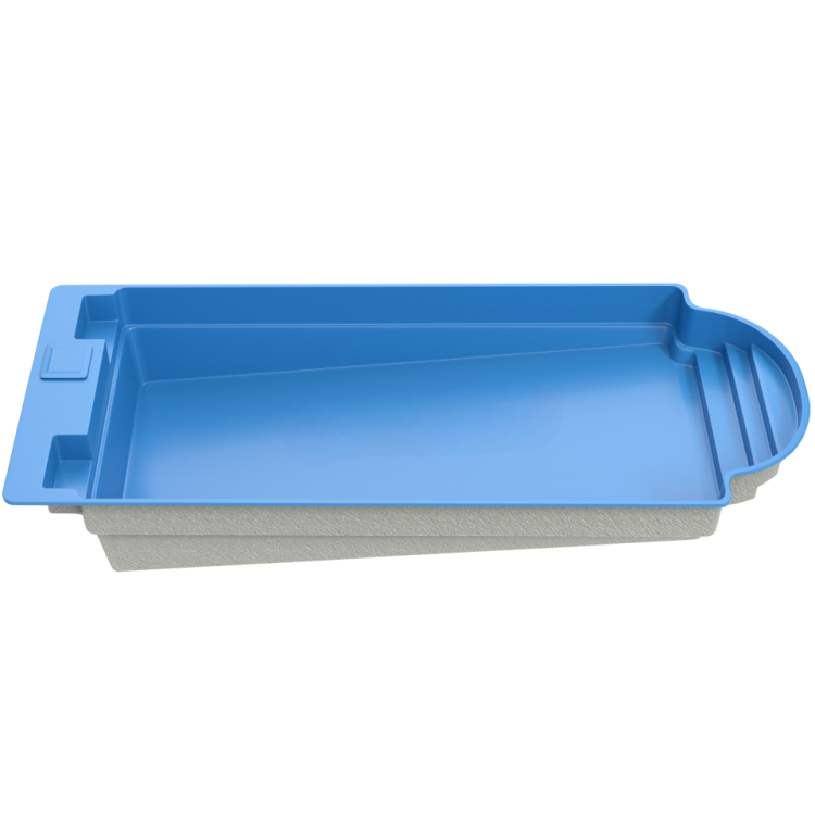 Композитный бассейн "Oceanic" 1070 х 400  см  глубиной 100 х 165 см, прямоугольник морозоустойчивый