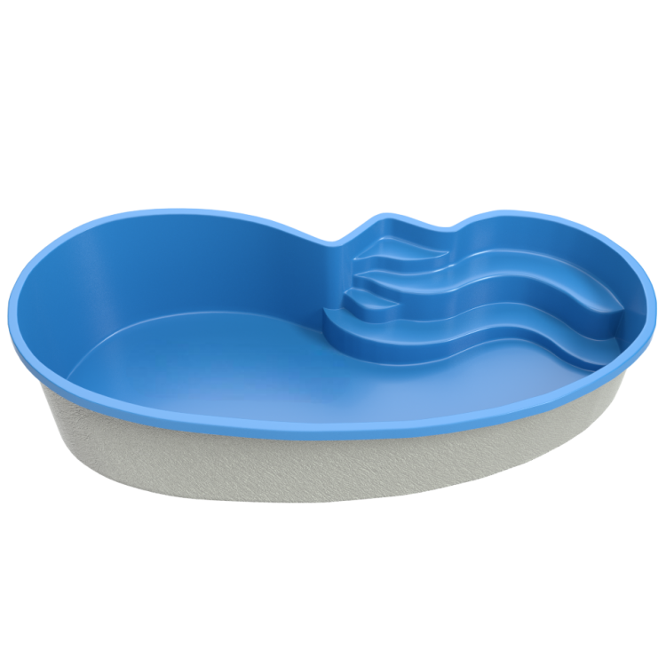 Композитный бассейн "Relax" 750 х 350  см  глубиной 100х162 см, овал морозоустойчивый