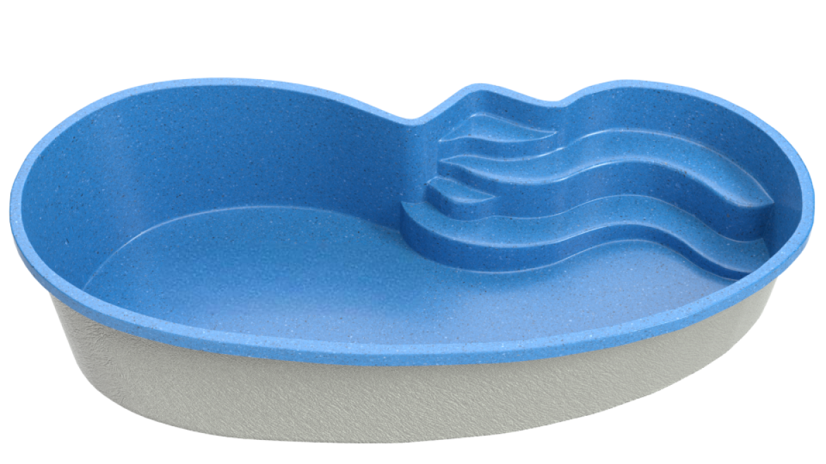 Композитный бассейн "Relax" 750 х 350  см  глубиной 100х162 см, овал морозоустойчивый