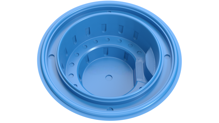 Композитный гидромассажный переливной SPA-бассейн "Rome" 300 х 300 х 120 см  глубиной 120 см, круглый морозоустойчивый