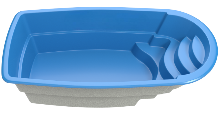 Композитный бассейн "Terciya" 650 х 325 х 155  см  глубиной 155 см, прямоугольник морозоустойчивый