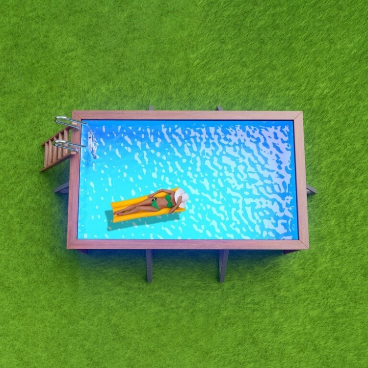 Деревянный сборный бассейн "Витим" 460 х 250 х 115 см от Кристалл глубиной 115 см, прямоугольник морозоустойчивый