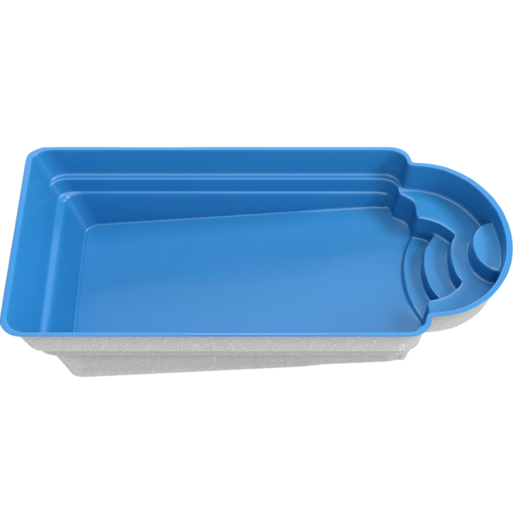 Композитный бассейн "Vivo" 800 х 340  см  глубиной 130 х 180 см, прямоугольник морозоустойчивый