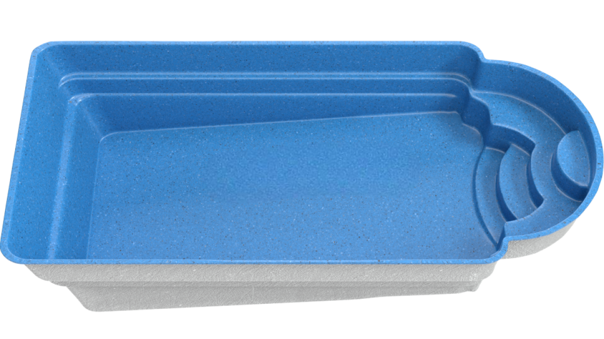 Композитный бассейн "Vivo" 800 х 340  см  глубиной 130 х 180 см, прямоугольник морозоустойчивый