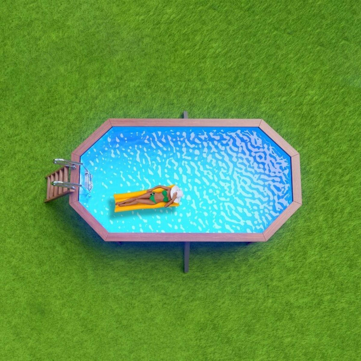 Деревянный сборный бассейн "Баргузин" 500 х 250 х 145 см от Кристалл глубиной 145 см, овальный морозоустойчивый