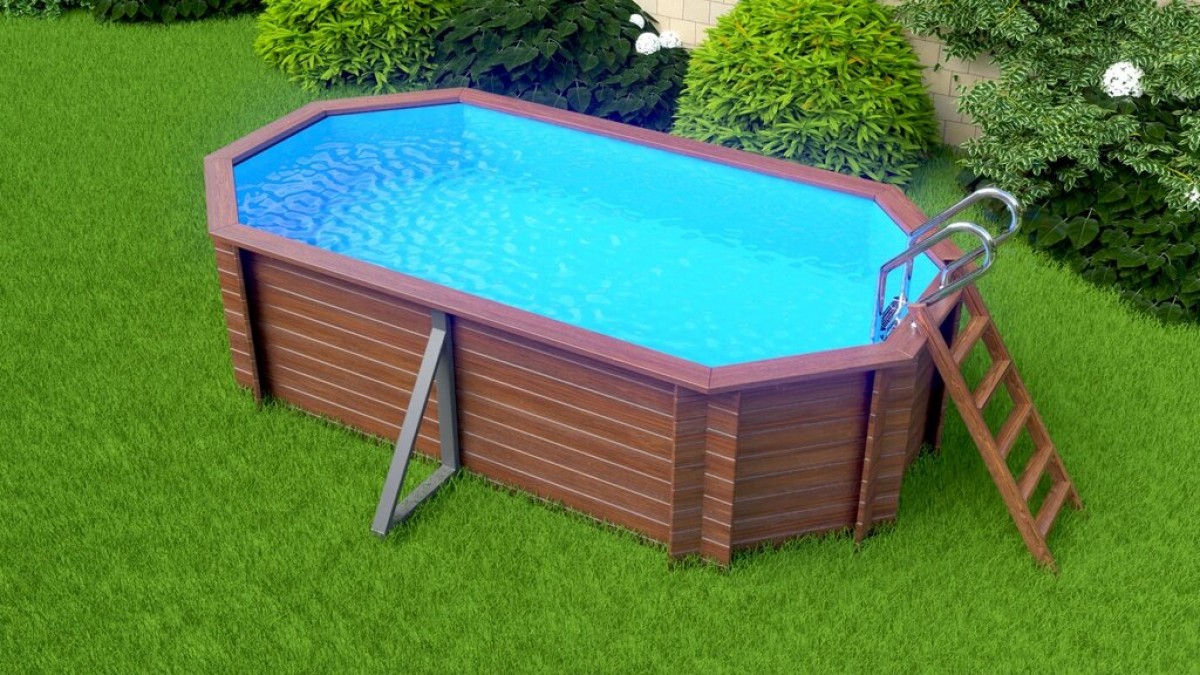 Деревянный сборный бассейн "Баргузин" 500 х 250 х 145 см от Кристалл глубиной 145 см, овальный морозоустойчивый