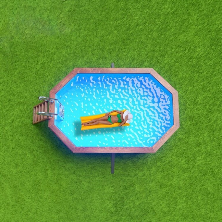 Деревянный сборный бассейн "Иркут" 400 х 250 х 115 см от Кристалл глубиной 115 см, овальный морозоустойчивый