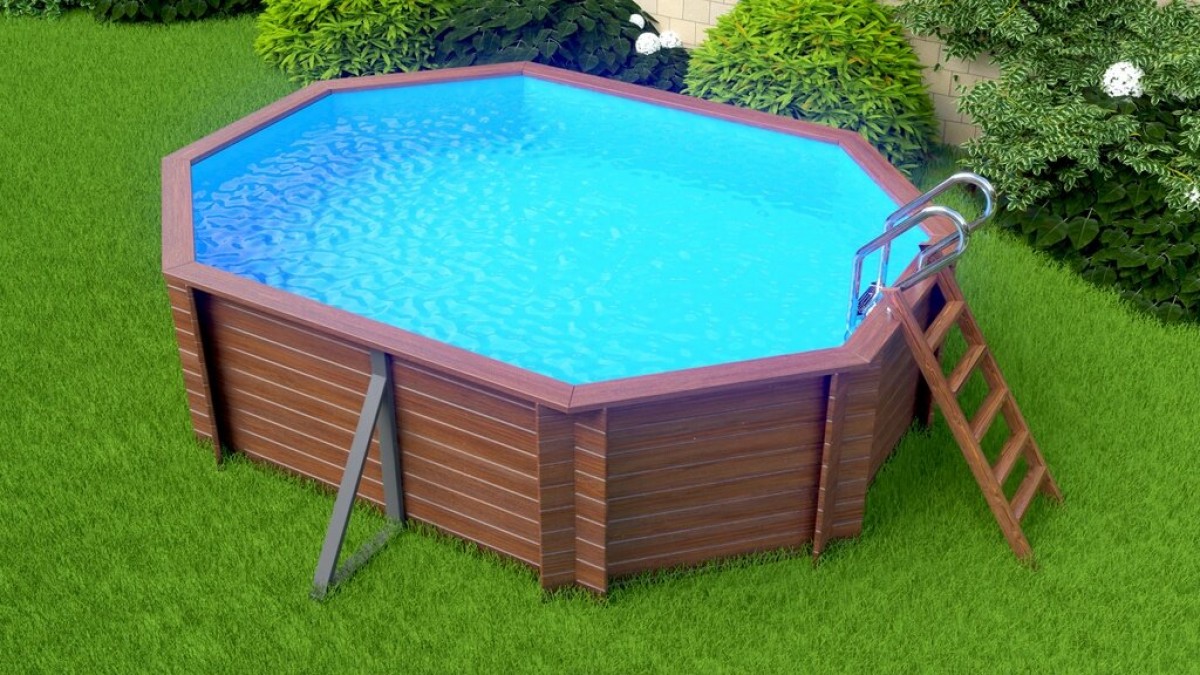 Деревянный сборный бассейн Селенга" 500 х 370 х 130 см от Кристалл глубиной 130 см, овальный морозоустойчивый