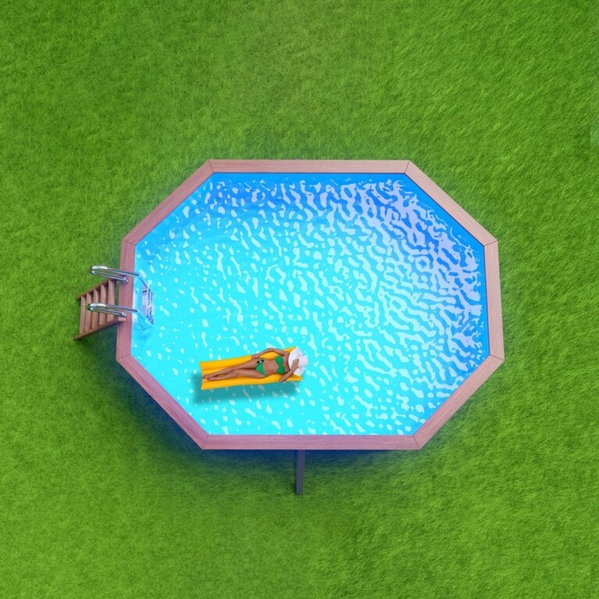 Деревянный сборный бассейн Селенга" 500 х 370 х 130 см от Кристалл глубиной 130 см, овальный морозоустойчивый