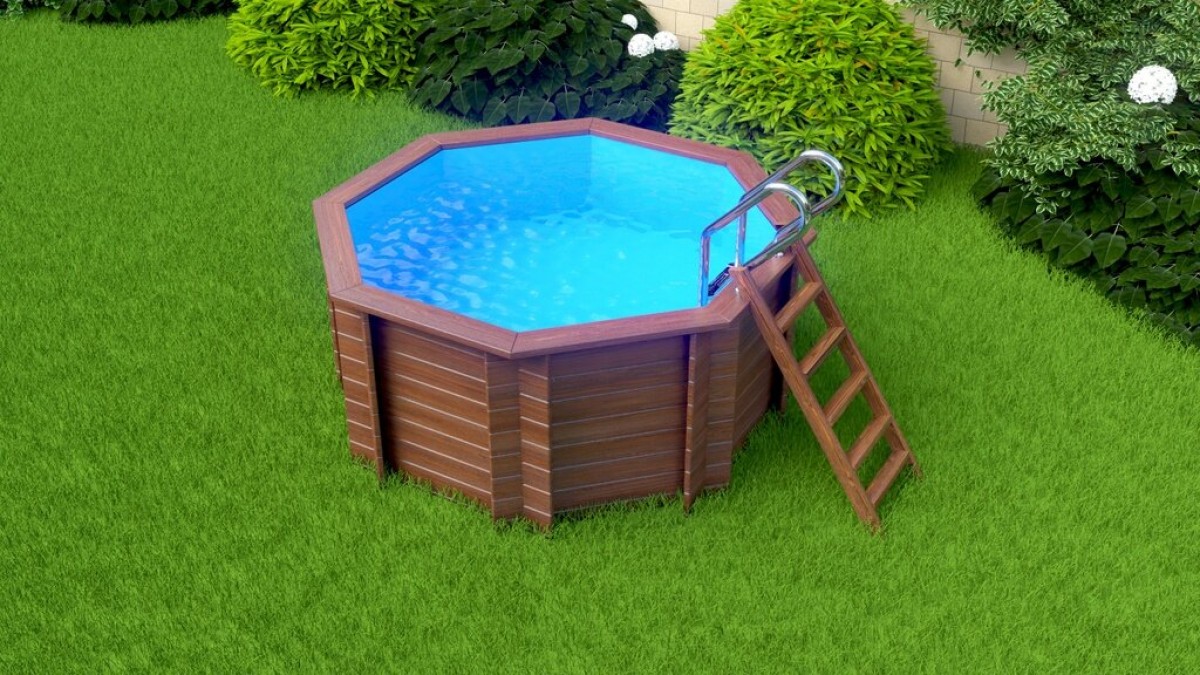 Деревянный сборный бассейн "Ханхой" 250 х 250 х 145 см от Кристалл глубиной 145 см, круглый морозоустойчивый