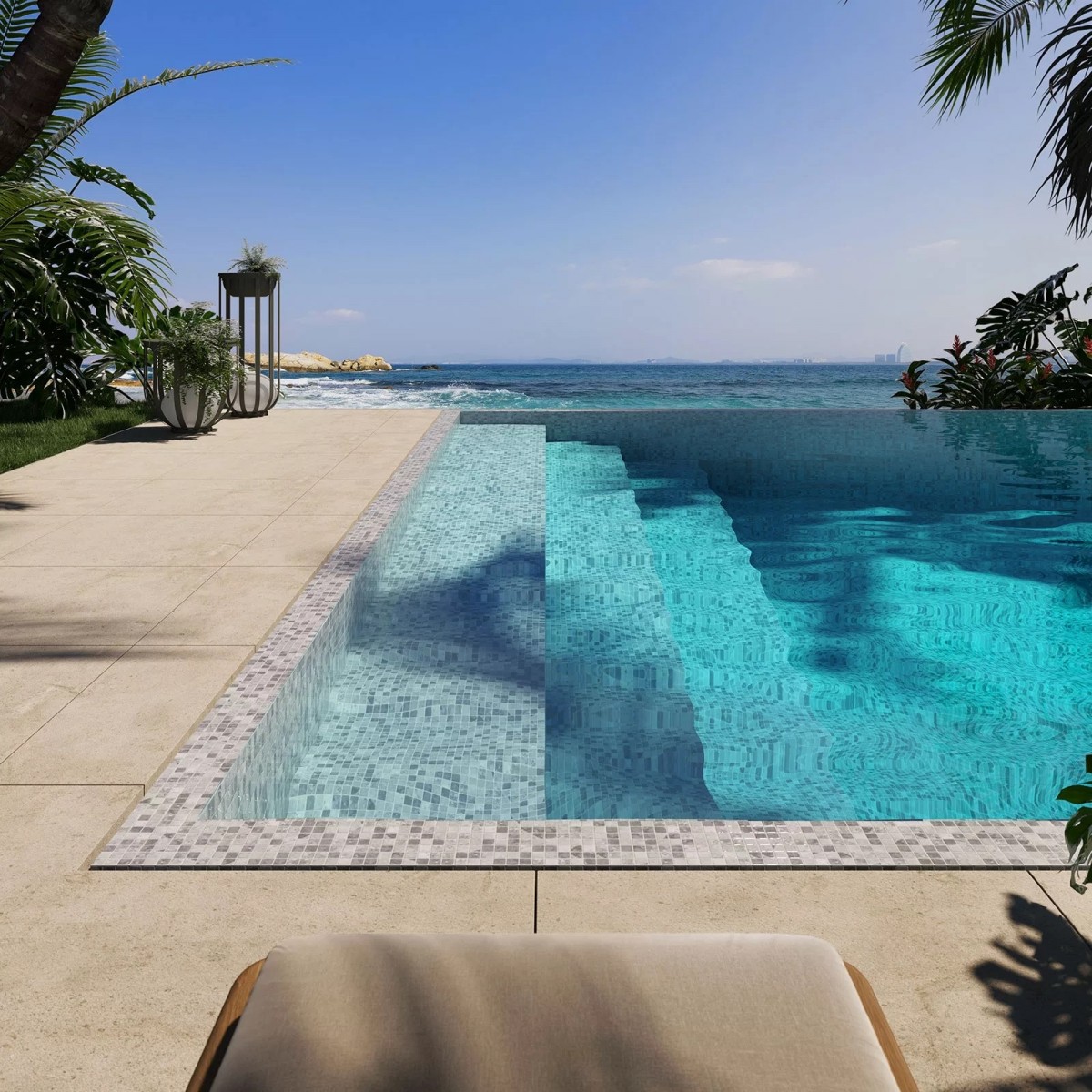 Мозаика стеклянная однотонная Ezarri Gemma Galena