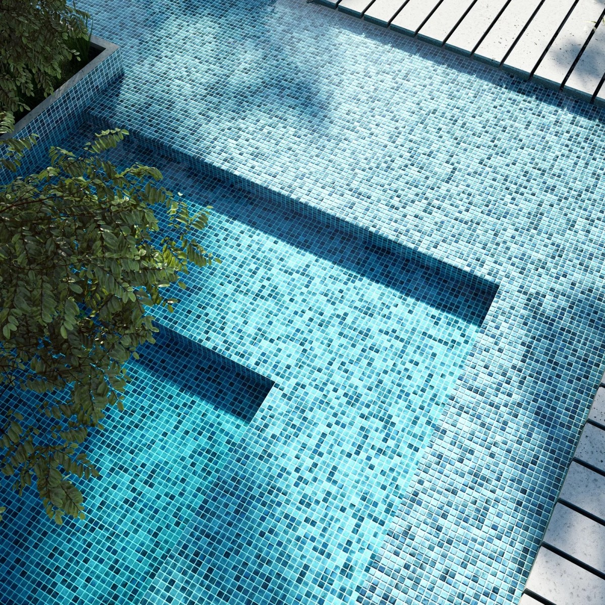 Мозаика стеклянная однотонная Ezarri Gemma Moonstone