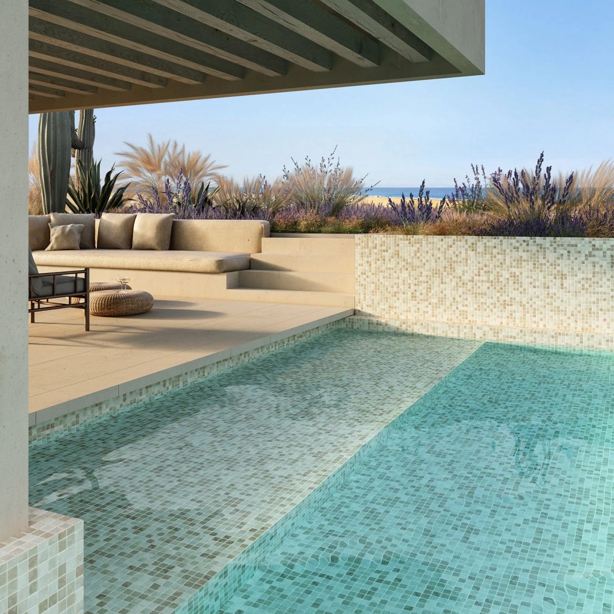 Мозаика стеклянная однотонная Ezarri Gemma Topaz