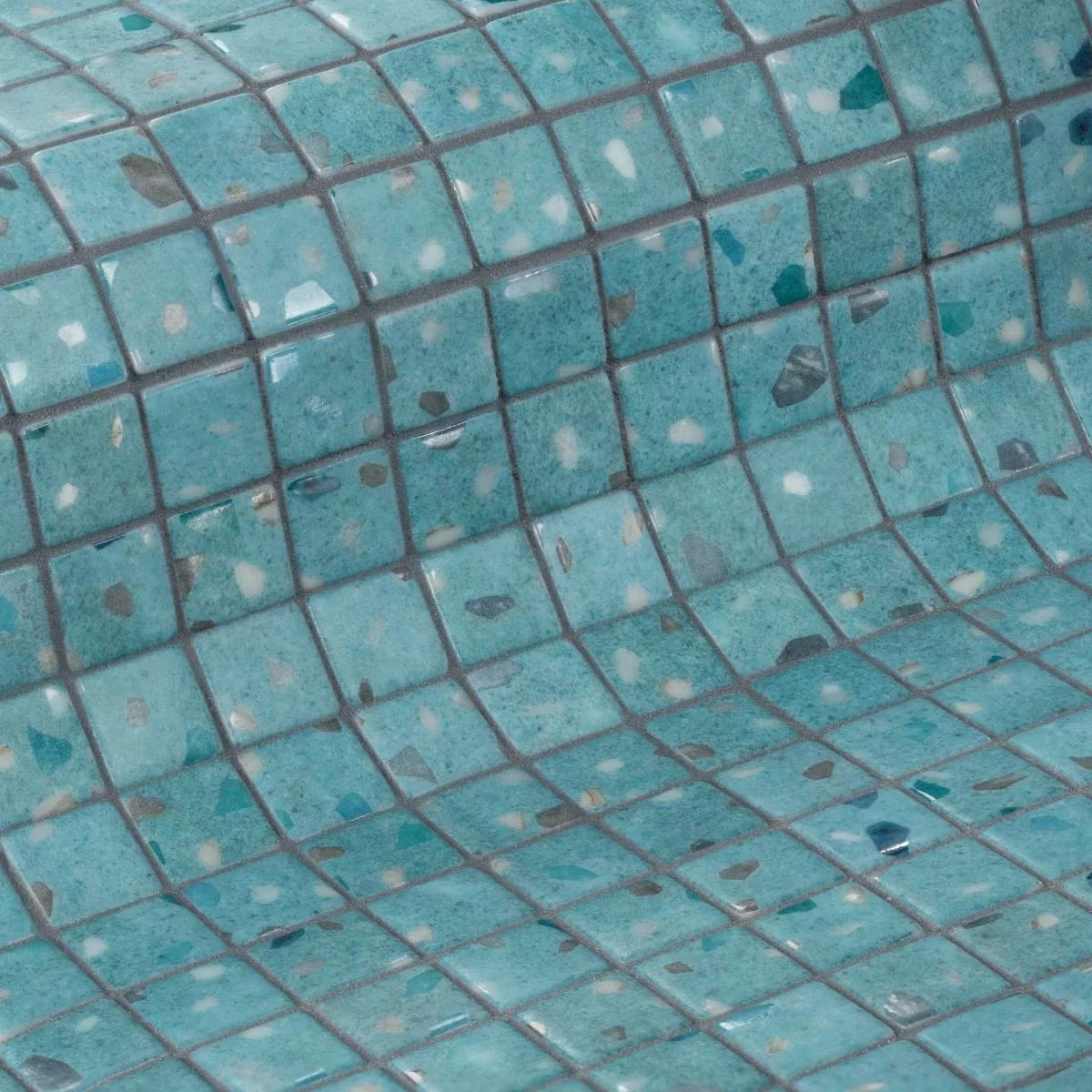 Стеклянная мозаичная смесь Ezarri Terrazzo Teal 25