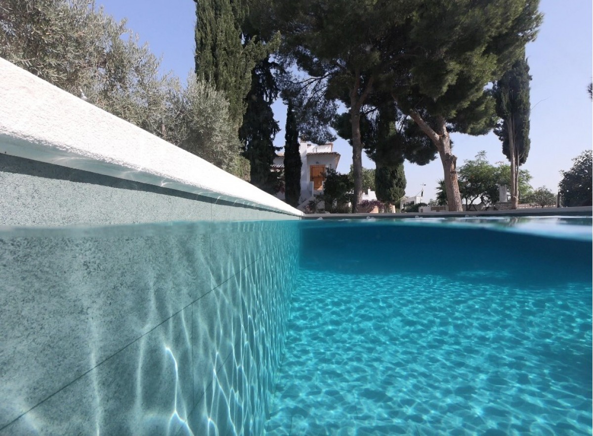 Пленка для бассейна ПВХ ALKORPLAN -Tile Quartz grey (серый кварц) текстурная (1,65х21,00м)