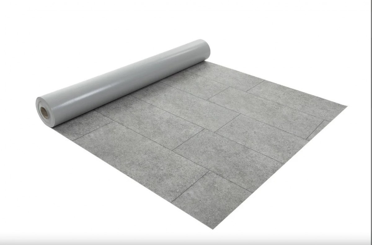 Пленка для бассейна ПВХ ALKORPLAN -Tile Quartz grey (серый кварц) текстурная (1,65х21,00м)