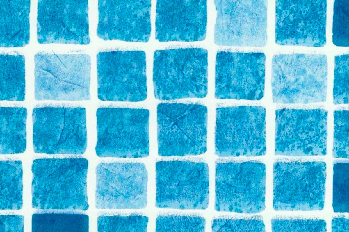 Пленка для бассейна ПВХ 1,65х25,00м "Alkorplan-3000", "Byzance Blue", мозаика неразмытая/35417209