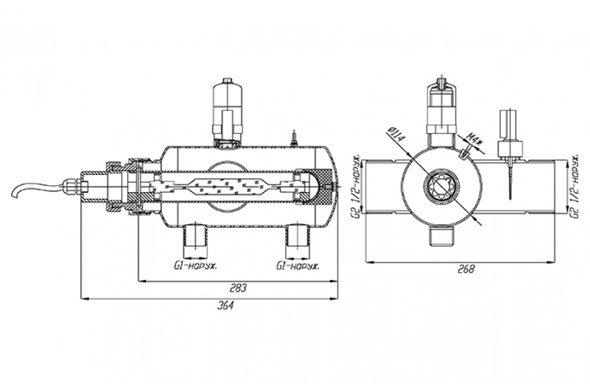 Установка УФ-обработки воды UVM-600 с лампами среднего давления