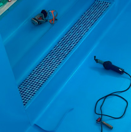 Отделка бассейнов пленкой ПВХ