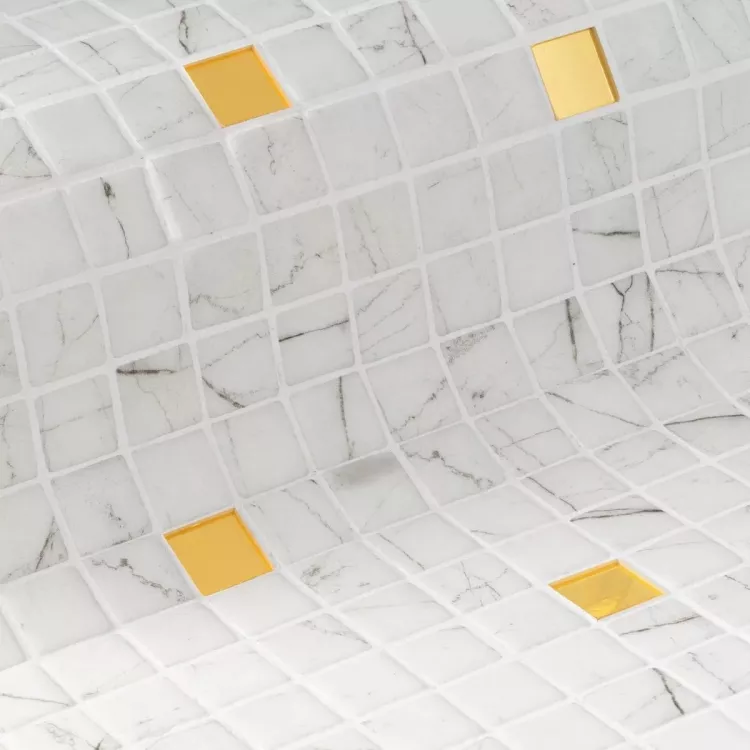 Стеклянная мозаичная смесь Ezarri Carrara Gold